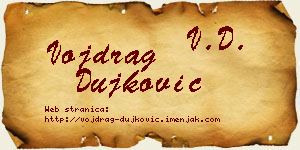 Vojdrag Dujković vizit kartica